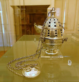 Incensário Prateado Ornamentado
