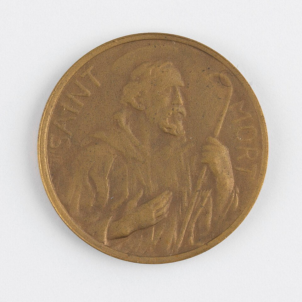 Medalha Religiosa de Santo em Relevo Modelo I