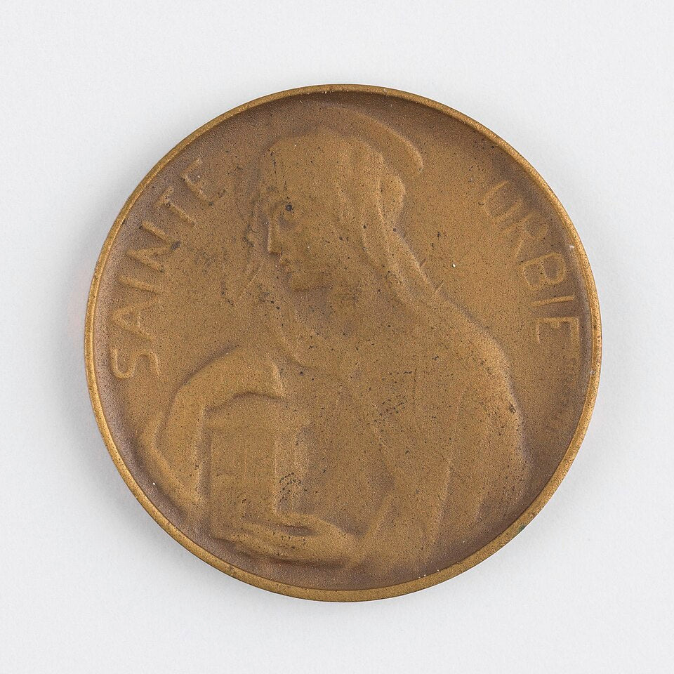 Medalha Religiosa de Santa em Relevo Modelo II